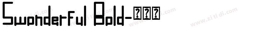 Swonderful Bold字体转换